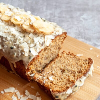 Banana Coconut and Passionfruit Cake