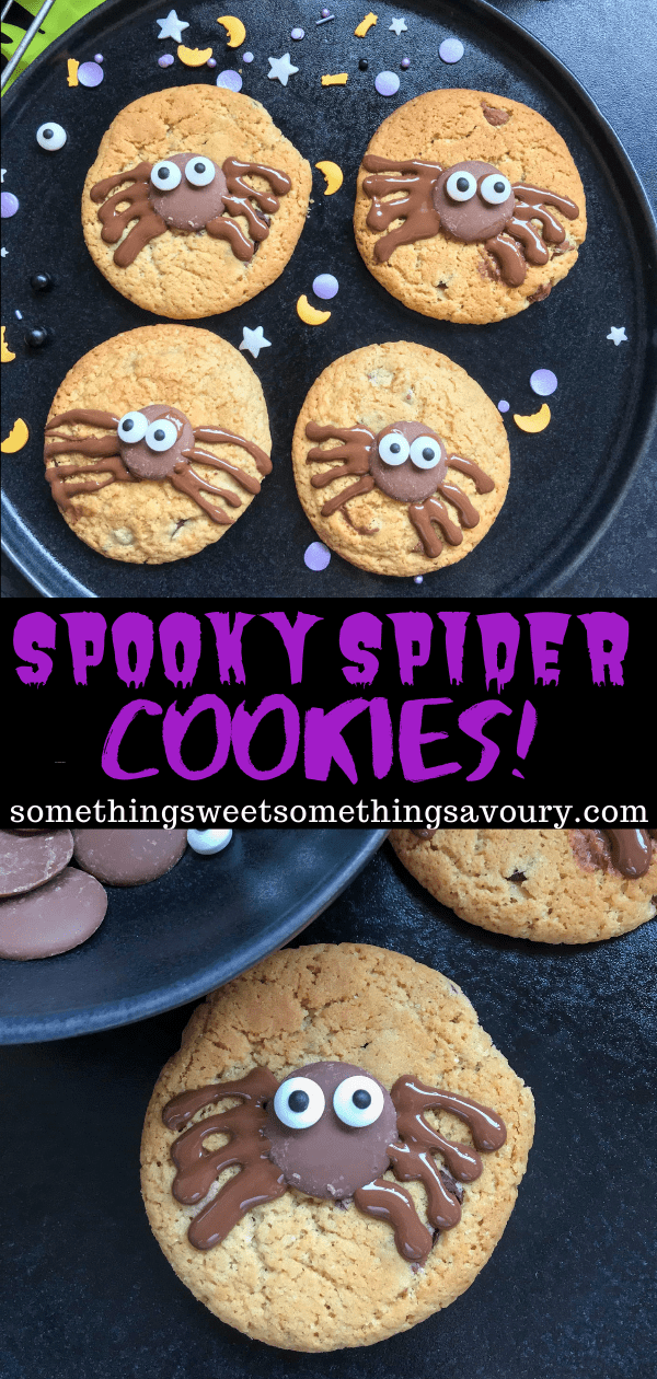 Spooky Spider Cookies - Something Sweet Something Savoury