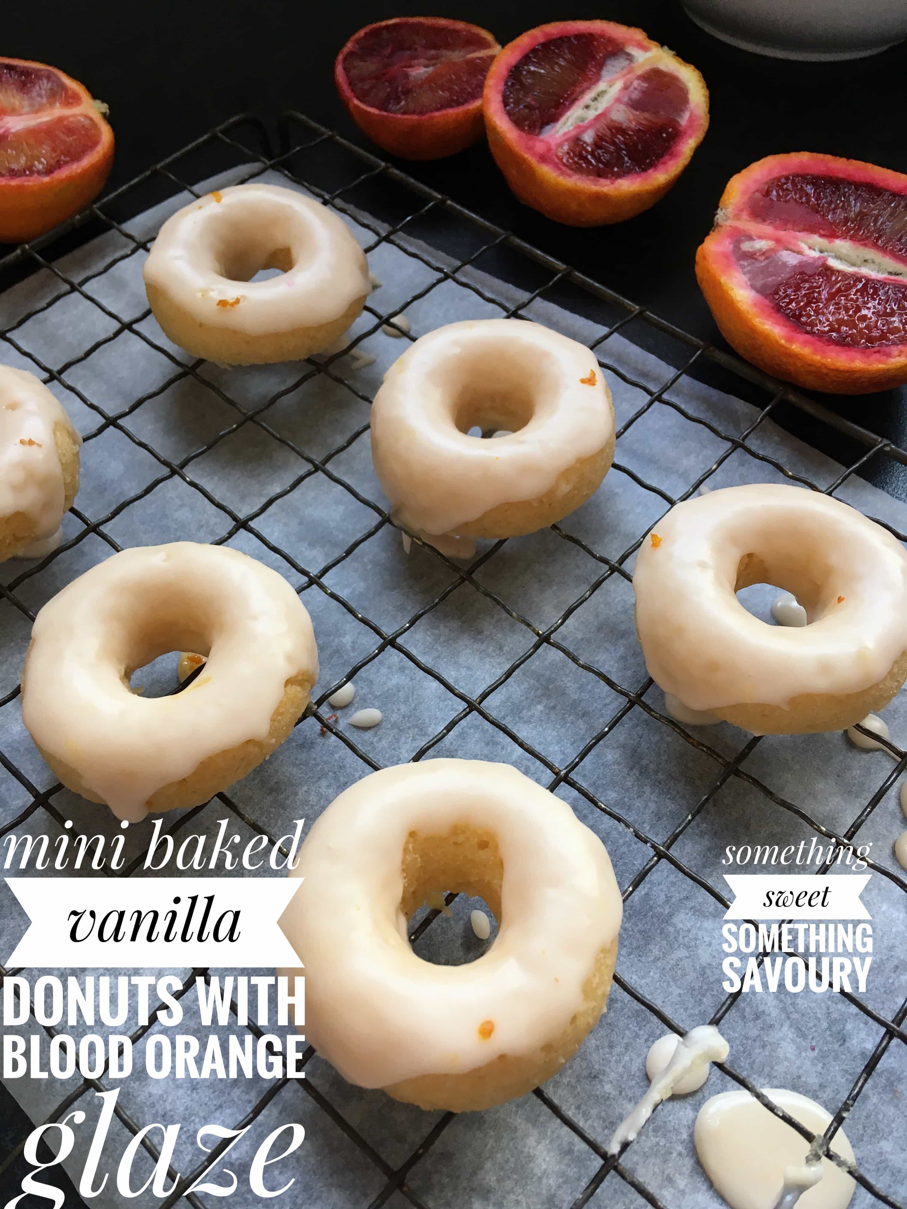 Mini Baked Donuts with Vanilla Glaze