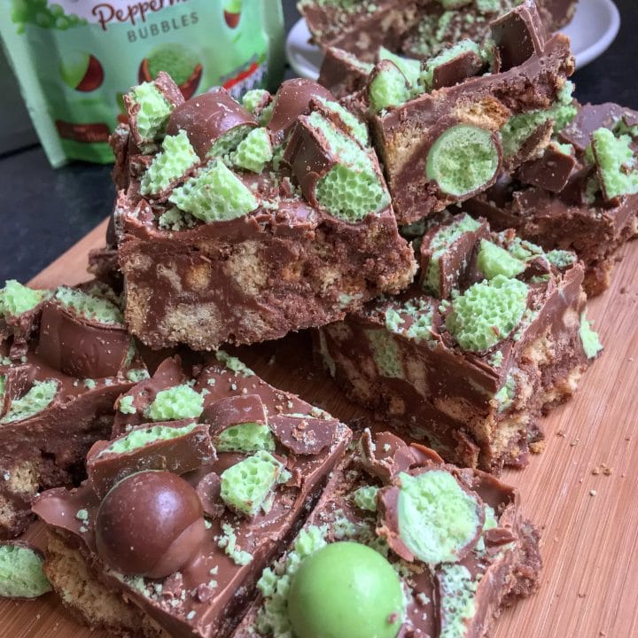 No Bake Mint Aero TrayBake Something Sweet Something Savoury