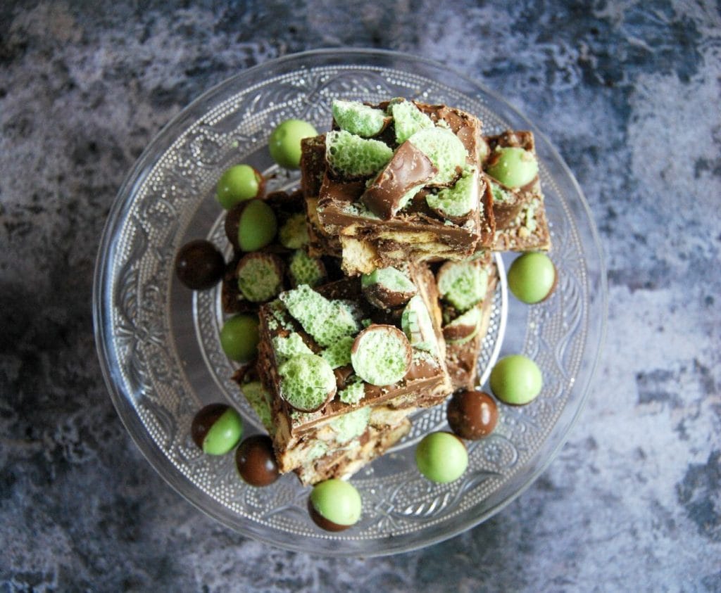 No Bake Mint Aero TrayBake Something Sweet Something Savoury