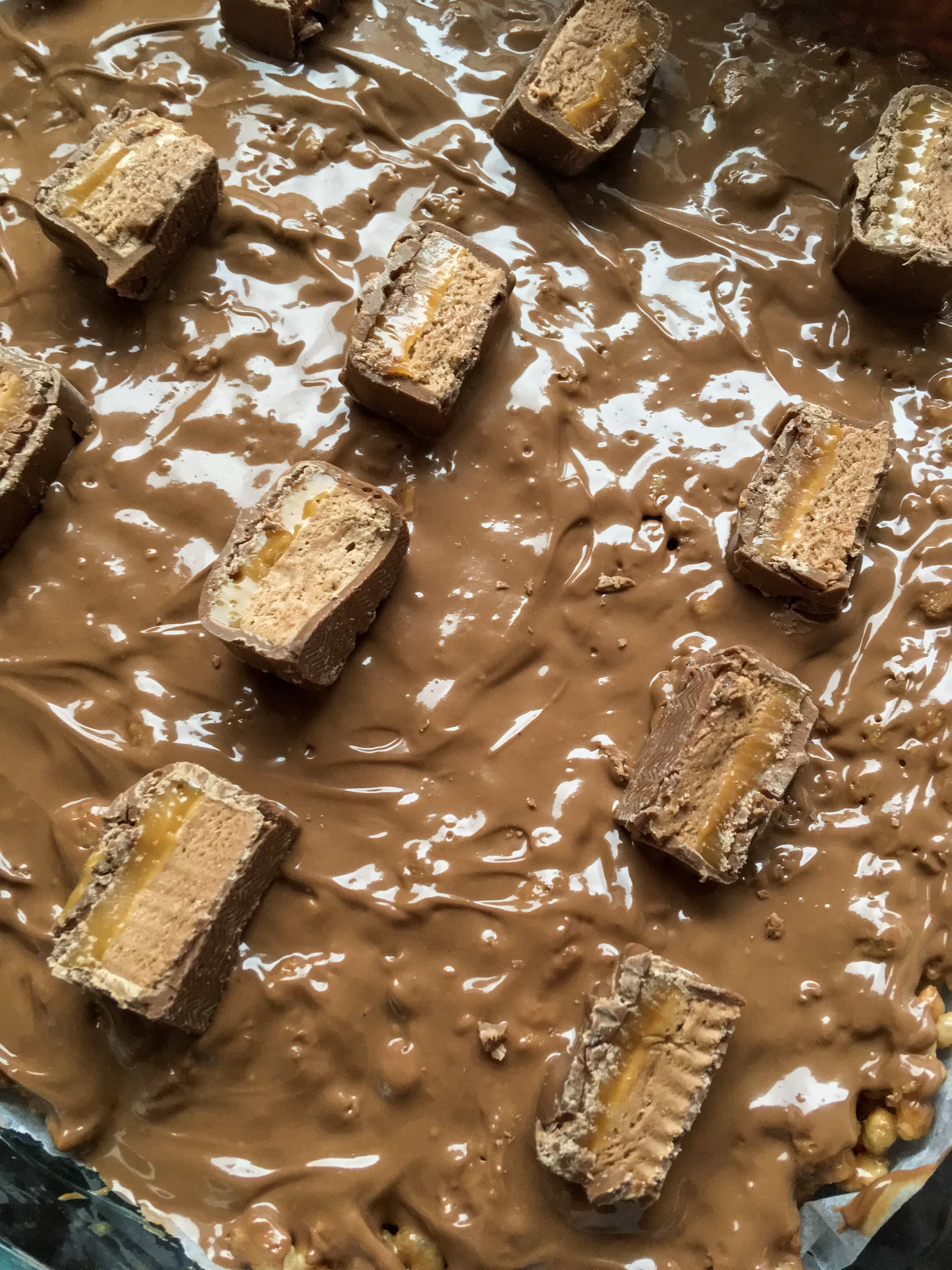 Crispy M&M Mars Bar Squares - Gills Bakes and Cakes - Simple bakes