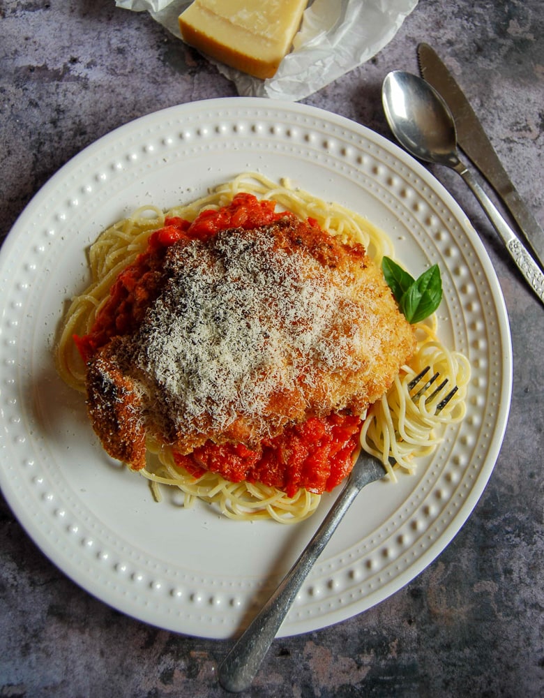 Chicken Milanese with Spaghetti - Something Sweet Something Savoury