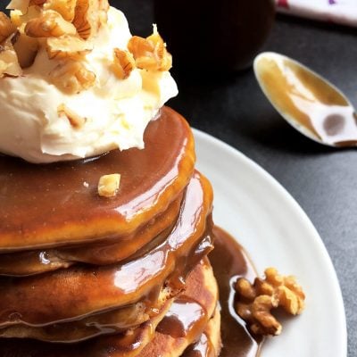 Sticky toffee pudding pancakes