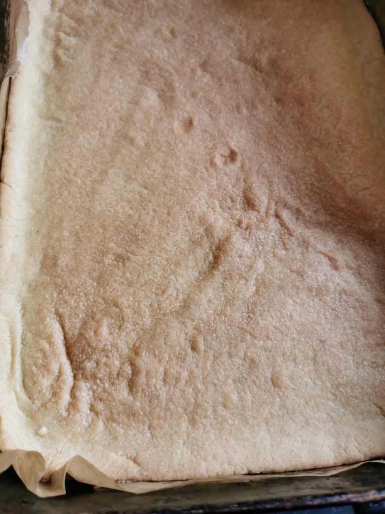 A slab of Shortbread in a tin