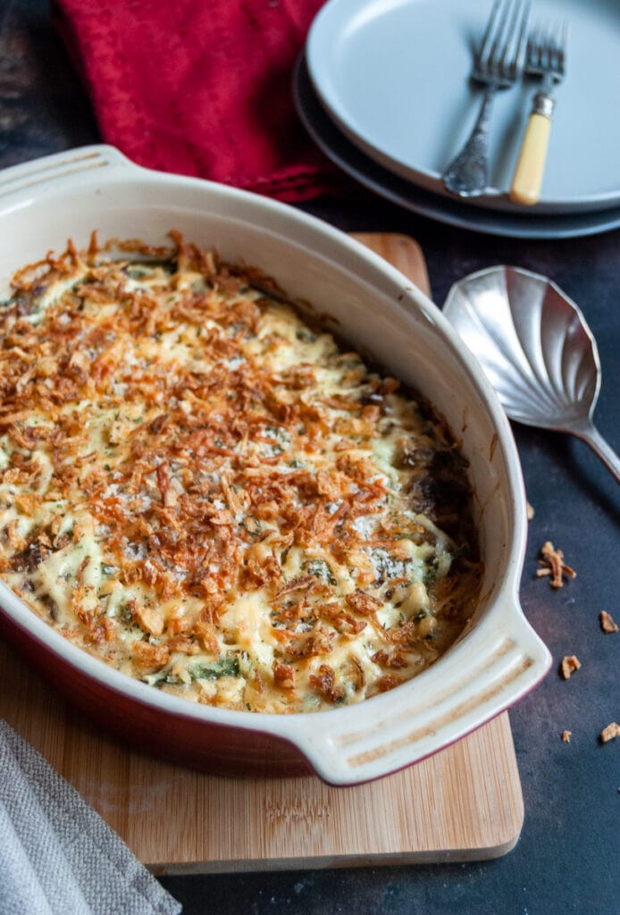 Creamy Green Bean Casserole - Something Sweet Something Savoury