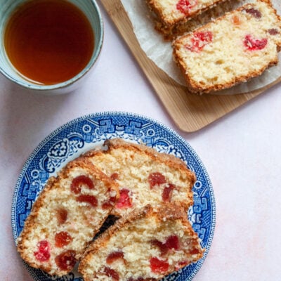 coconut and cherry cake