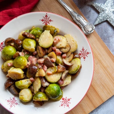 Brussels sprouts with pancetta and chestnuts