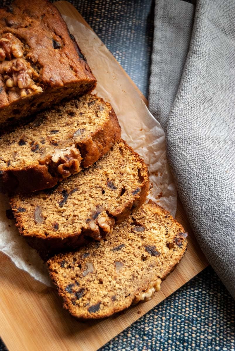 Eggless Spiced Date & Walnut Loaf - Green Goddess