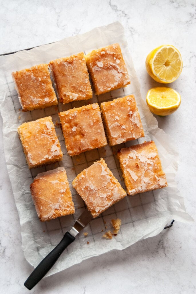 Lemon Drizzle Traybake - Something Sweet Something Savoury