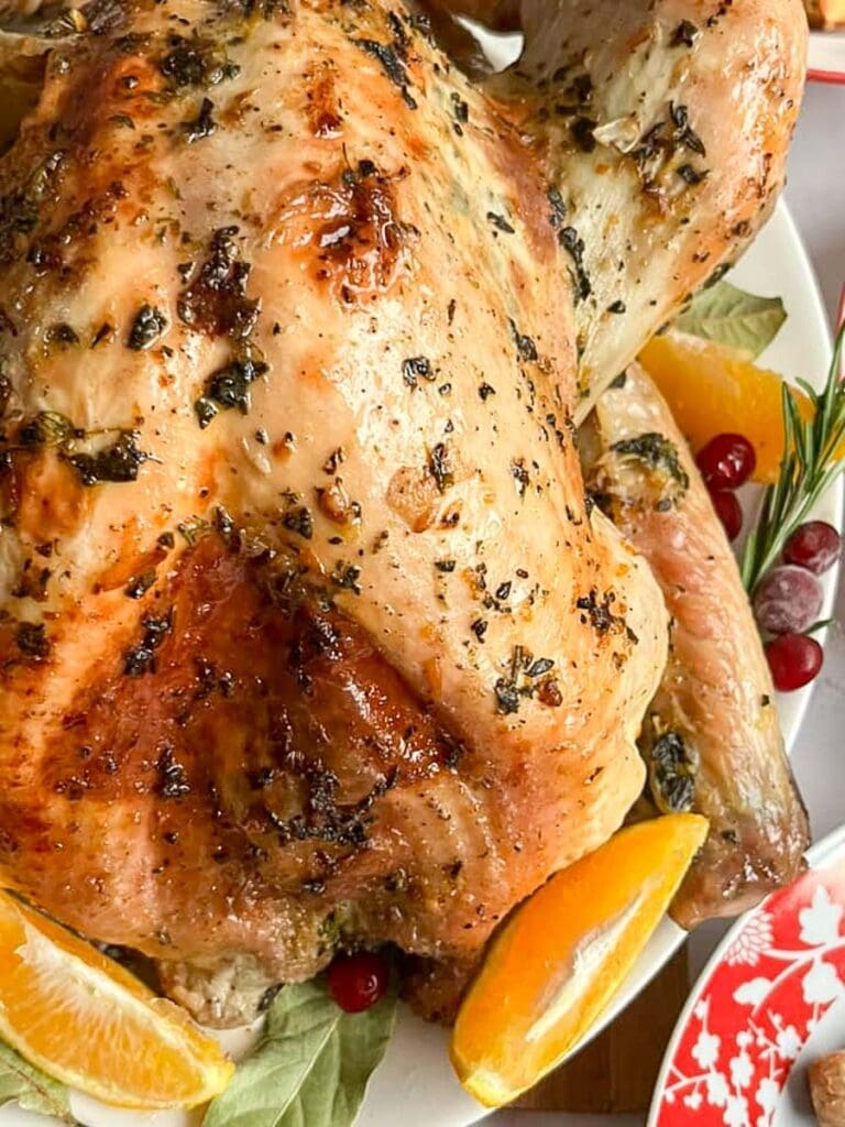 Easy Roast Turkey Recipe (with orange herb butter) Something Sweet