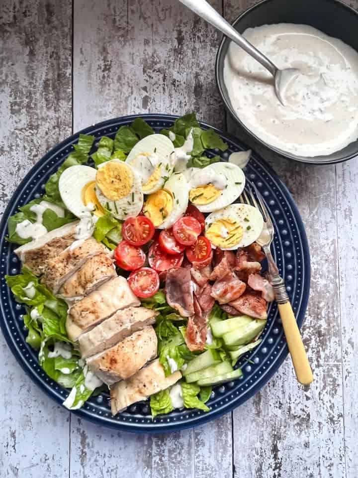 Easy Chicken Cobb Salad Wraps - Lunch Recipe - Taste and Tell