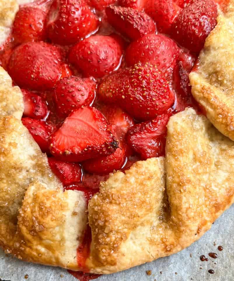 A freshly baked strawberry Galette.